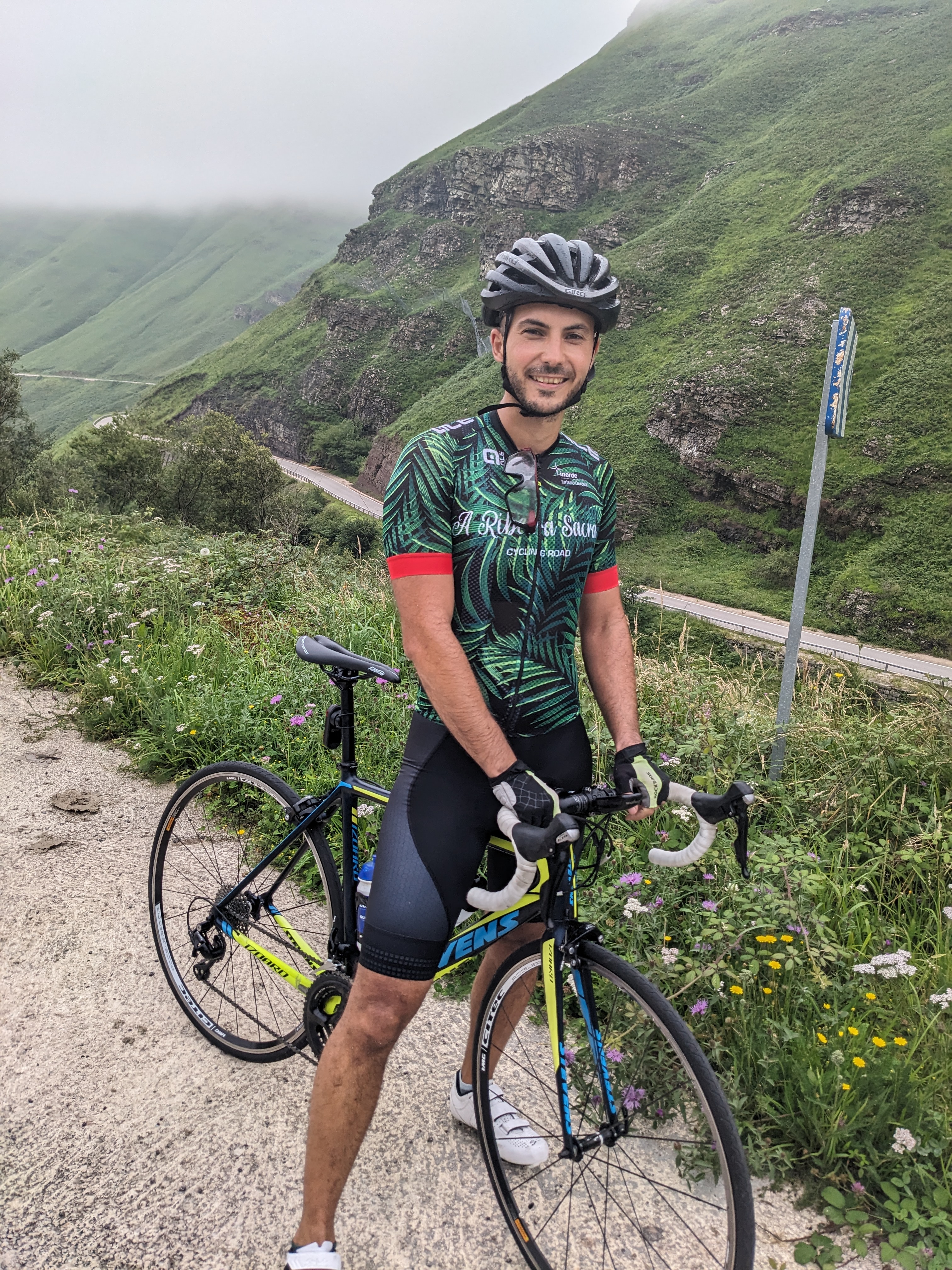 Álvaro on a mountain road